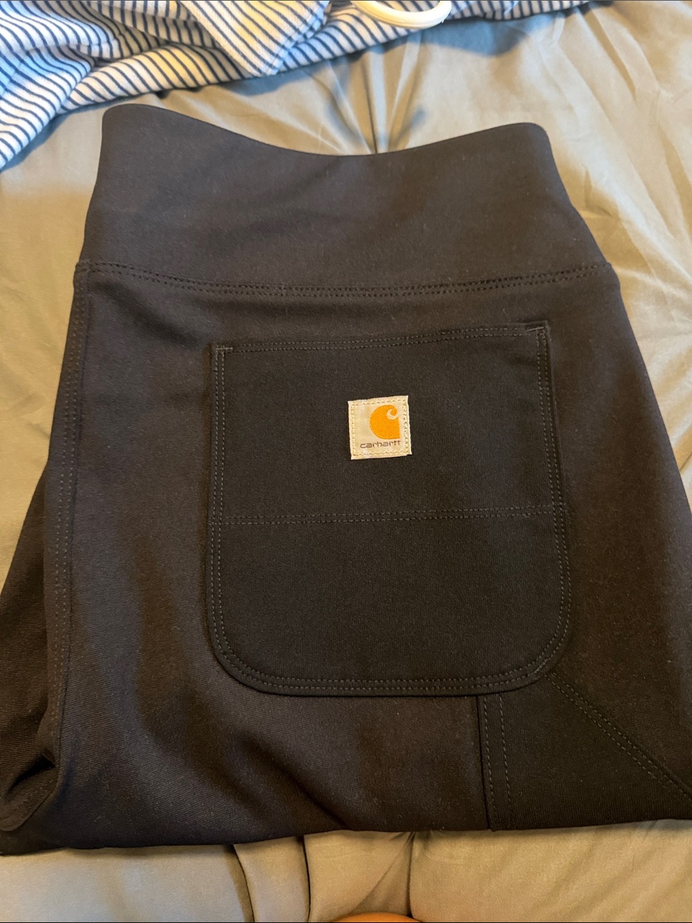 Carhartt Kids Black Pull-On Joggers with Back Pocket Patch